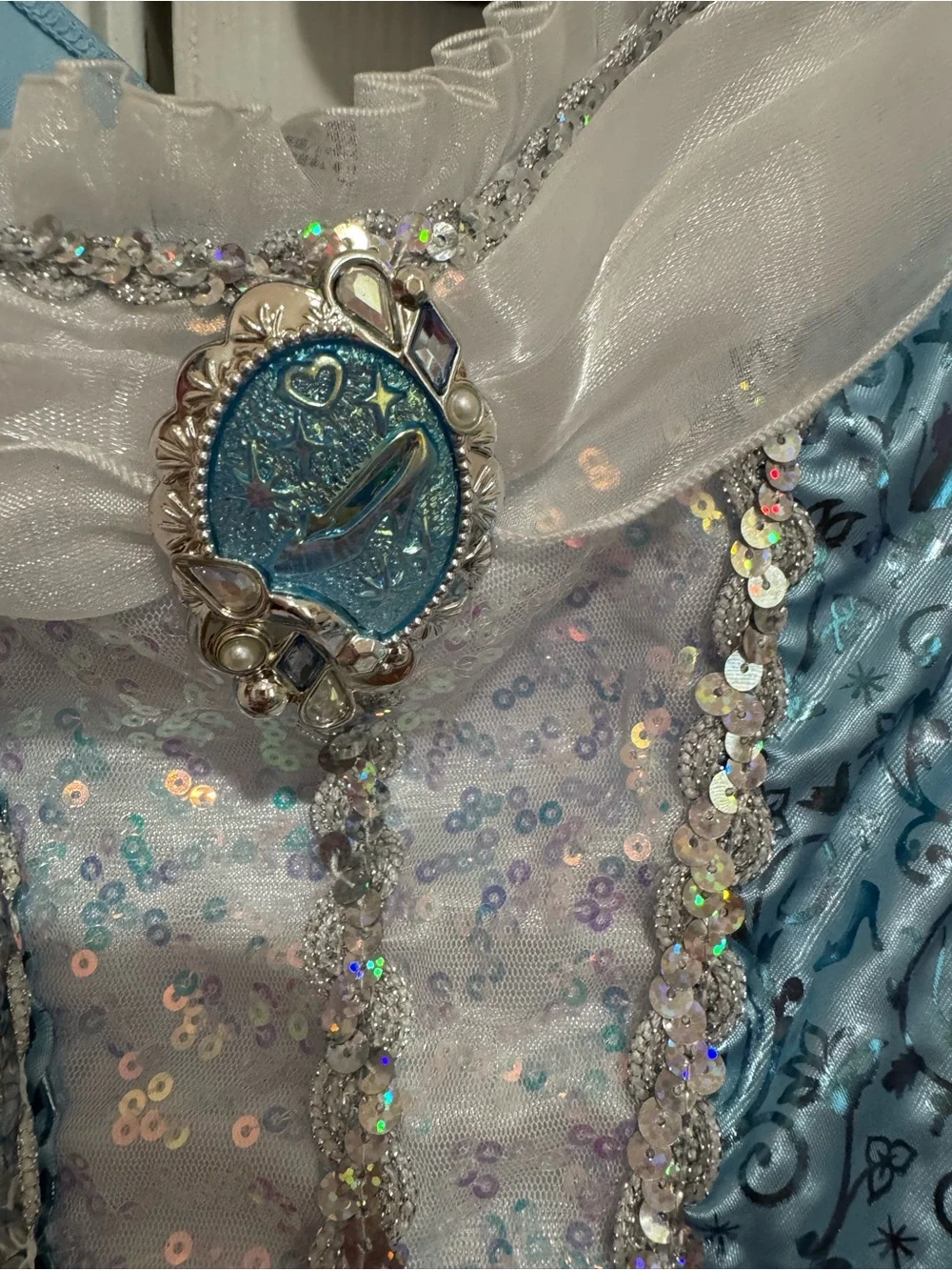 Disney Cinderella Girls 5/6 Blue Princess Costume Gown